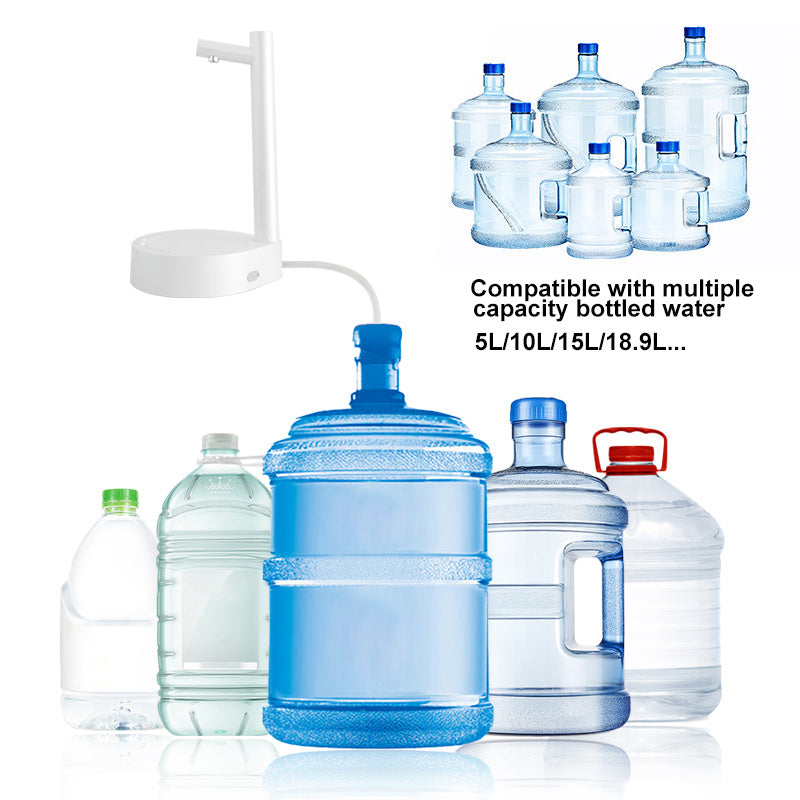 Desk Dispenser Electric Water Gallon Automatic Water Bottle Dispenser - Rechargeable Water Dispenser for Home and Office