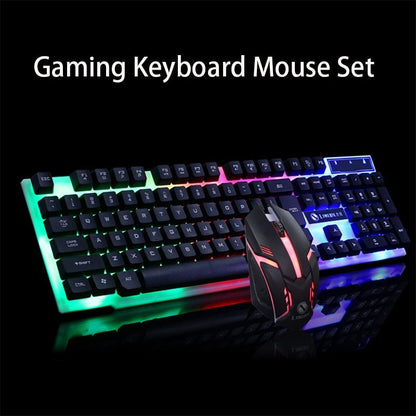 GTX300 Gaming Keyboard Mouse Set - CF LOL Glowing Gaming Gear