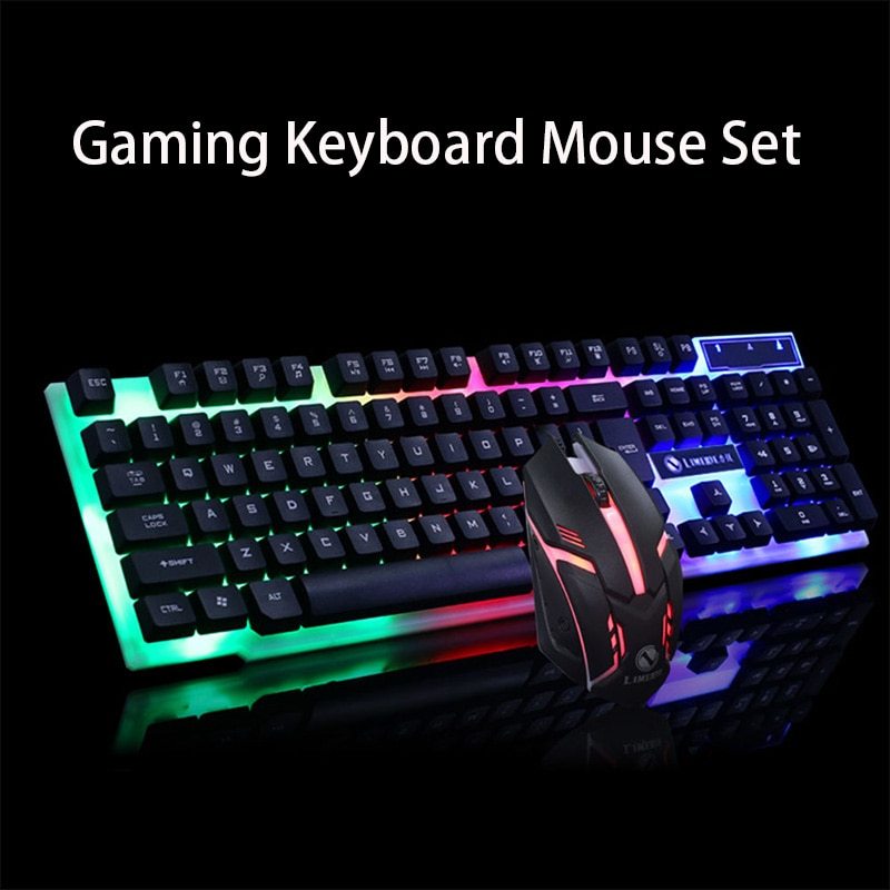 GTX300 Gaming Keyboard Mouse Set - CF LOL Glowing Gaming Gear