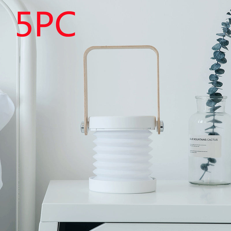 Foldable Touch Dimmable LED Night Light Portable Lantern Lamp USB Rechargeable for Home Decor