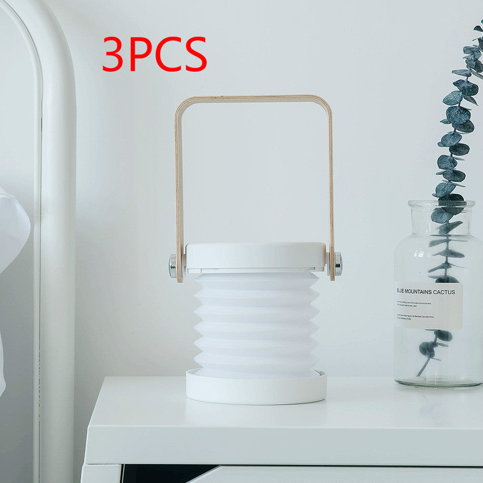 Foldable Touch Dimmable LED Night Light Portable Lantern Lamp USB Rechargeable for Home Decor