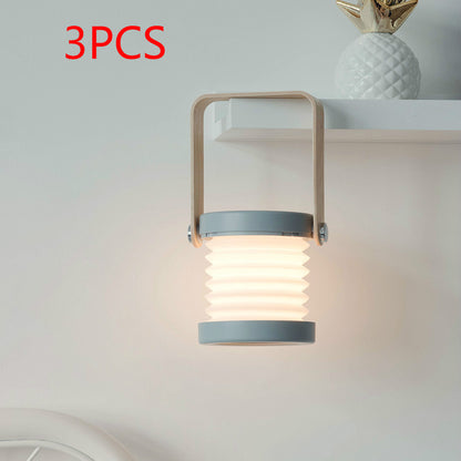 Foldable Touch Dimmable LED Night Light Portable Lantern Lamp USB Rechargeable for Home Decor