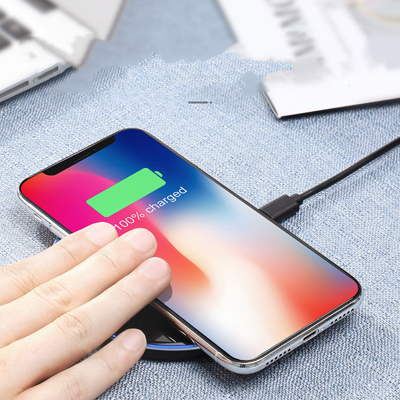 Cross-Border 10W Fast Wireless Charger with Mirror Design