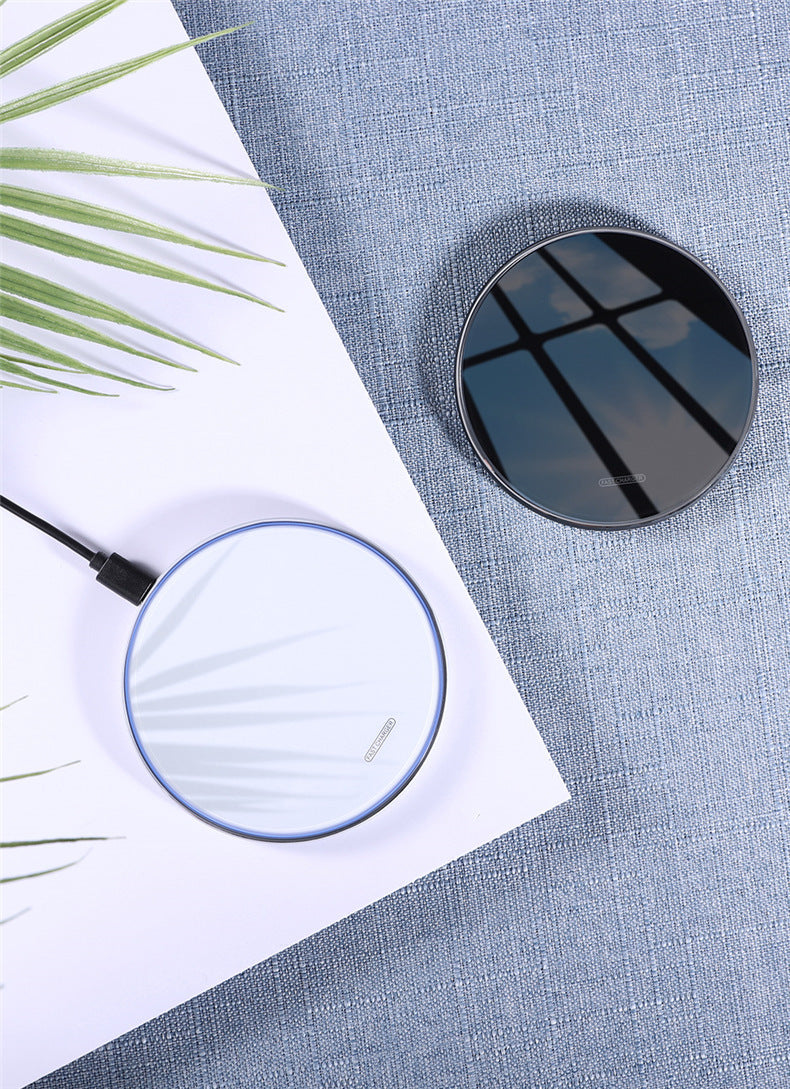 Cross-Border 10W Fast Wireless Charger with Mirror Design