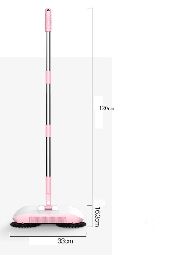 Hand Push Sweeper All-in-One Household Broom Dustpan Mop Machine Gift