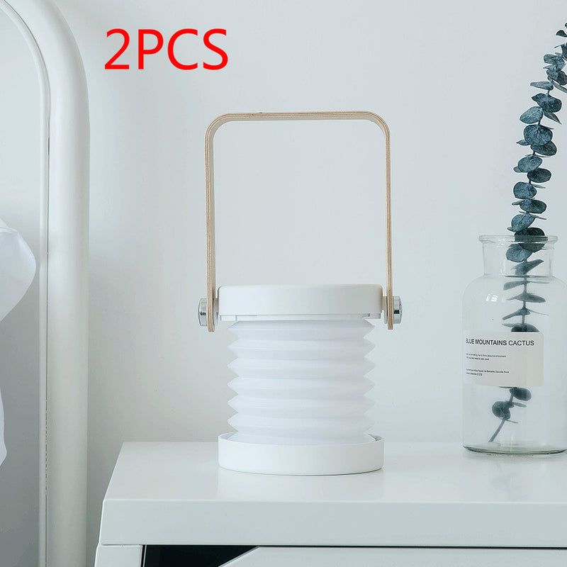 Foldable Touch Dimmable LED Night Light Portable Lantern Lamp USB Rechargeable for Home Decor