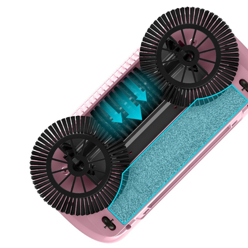 Hand Push Sweeper All-in-One Household Broom Dustpan Mop Machine Gift