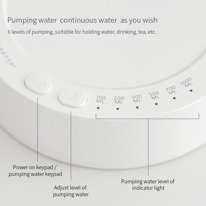 Desk Dispenser Electric Water Gallon Automatic Water Bottle Dispenser - Rechargeable Water Dispenser for Home and Office