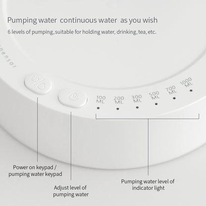 Desk Dispenser Electric Water Gallon Automatic Water Bottle Dispenser - Rechargeable Water Dispenser for Home and Office