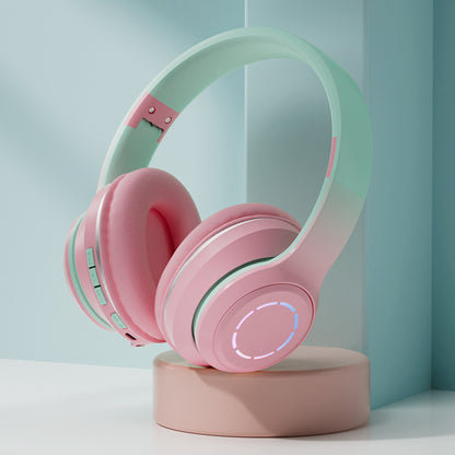 Gradient Bluetooth Headset - Foldable Wireless Design for Ultimate Comfort