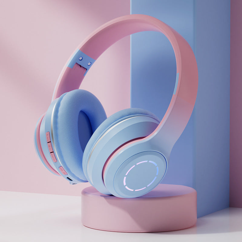 Gradient Bluetooth Headset - Foldable Wireless Design for Ultimate Comfort