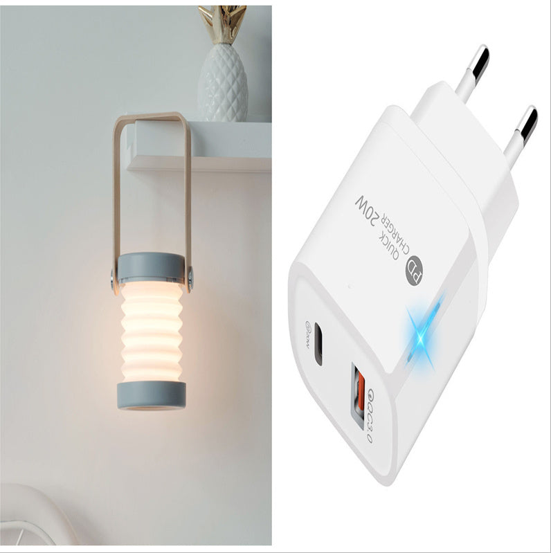 Foldable Touch Dimmable LED Night Light Portable Lantern Lamp USB Rechargeable for Home Decor