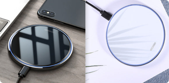 Cross-Border 10W Fast Wireless Charger with Mirror Design