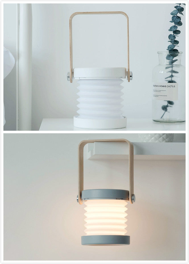 Foldable Touch Dimmable LED Night Light Portable Lantern Lamp USB Rechargeable for Home Decor
