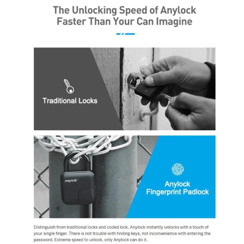 Smart Lock Fingerprint Padlock L3 - Waterproof Security Solution