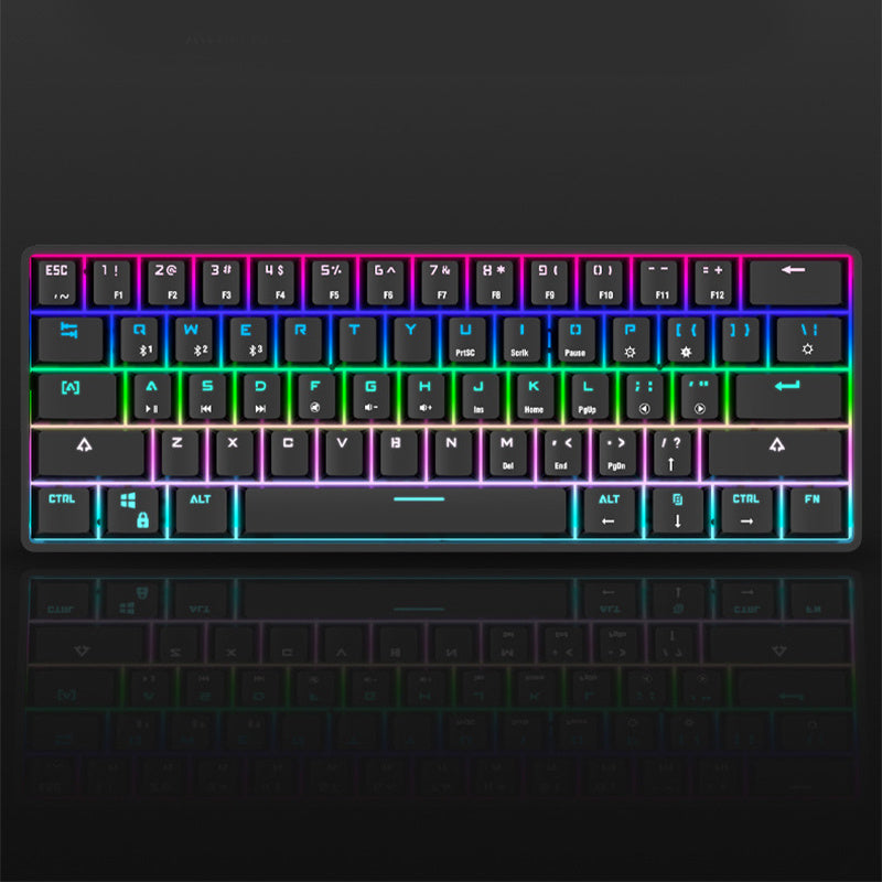Wireless Bluetooth Mechanical Keyboard with Colorful PBT Keycaps