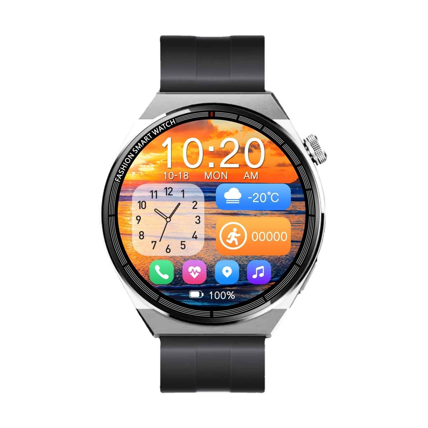 Match P9Max Smart Watch Waterproof Bluetooth Sports Round Screen Subway Bus Code GT4