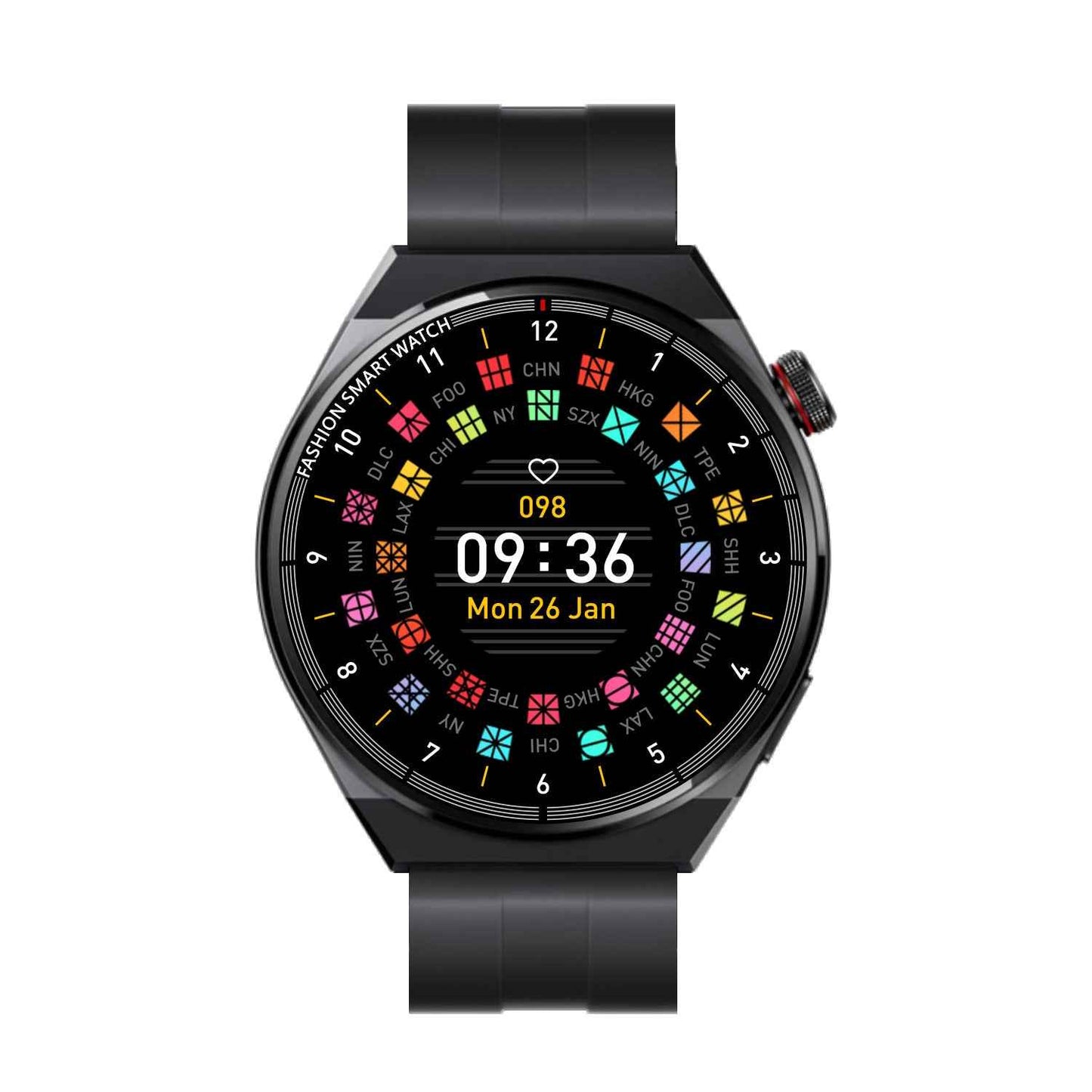 Match P9Max Smart Watch Waterproof Bluetooth Sports Round Screen Subway Bus Code GT4