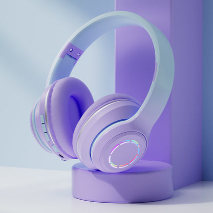 Gradient Bluetooth Headset - Foldable Wireless Design for Ultimate Comfort