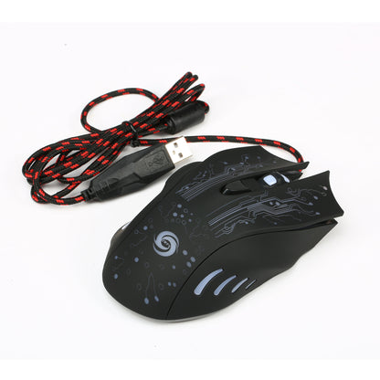 USB Wired Gaming Mouse 5500DPI Adjustable with 7 Buttons and LED Backlit for Ergonomic PC and Laptop Gaming