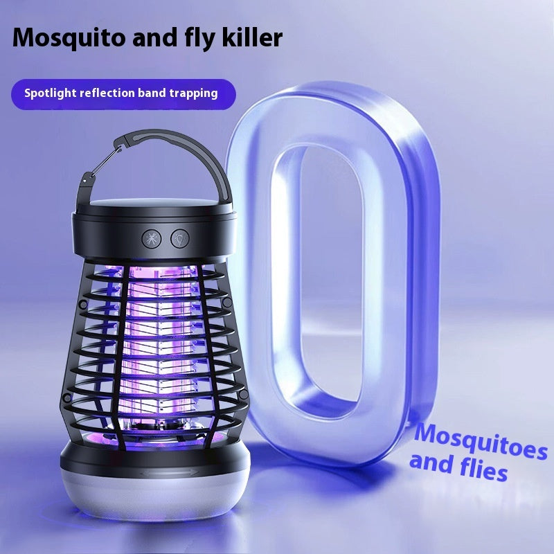 Mosquito Killer Lamp - Electric Fly Catcher & Rechargeable Swatter with Night Light & SOS Emergency Light for Camping and Terrace
