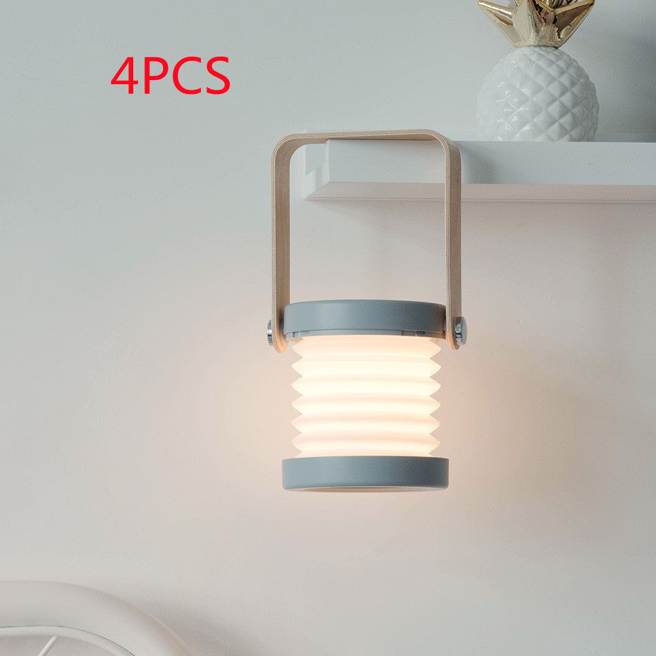 Foldable Touch Dimmable LED Night Light Portable Lantern Lamp USB Rechargeable for Home Decor